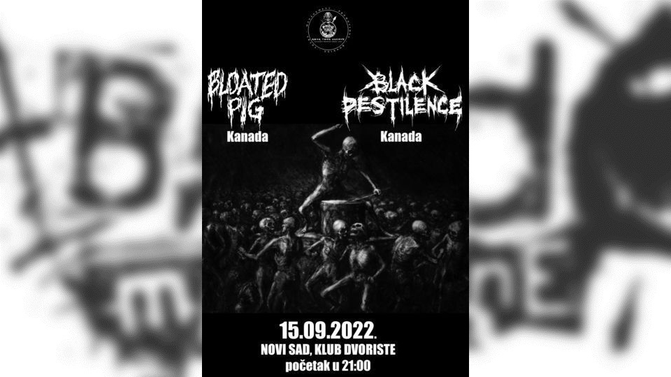 Live report: Black Pestilence / Bloated Pig, Dvorište pub, Novi Sad, Serbia, September 15th, 2022