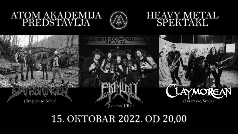 Live report: Primitai / Claymorean / Oathbringer, Atom Akademija, Belgrade, Serbia, October 16th, 2022