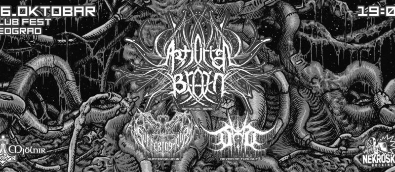 Artificial brain, Suffering hour and Devoid of thought set for a furious show in Belgrade