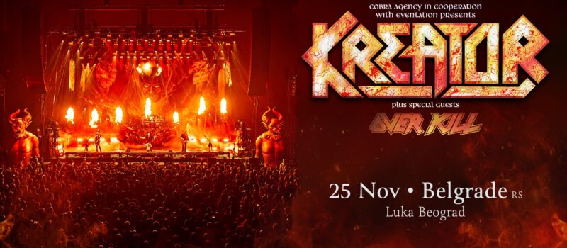 Kreator and Overkill announce a Belgrade show in November